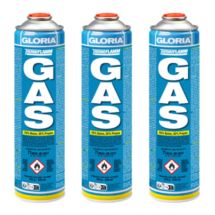 Cartouches de gaz Thermoflamm – Lot de 3, gaz universel avec durée de combustion jusqu’à +30 %