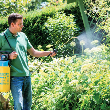 AutoPump Set – Pulvérisateur à pression 5 L avec pompe électrique intégrée (pulvérisation automatique sans pompage manuel)