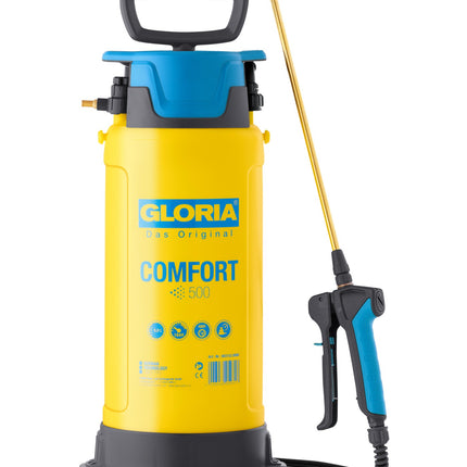 Gloria Comfort 500 Drucksprüher 5 Liter mit 1,8 m Schlauch und Messinglanze