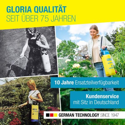 GLORIA Qualität seit über 75 Jahren – 10 Jahre Ersatzteilverfügbarkeit, Kundenservice in Deutschland, German Technology seit 1947