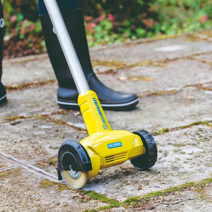 WeedBrush Fugenbürste 230V - Elektrischer Unkrautvernichter & Fugenreiniger, Fugenkratzer für Pflasterfugen, Terrassenplatten & Wege