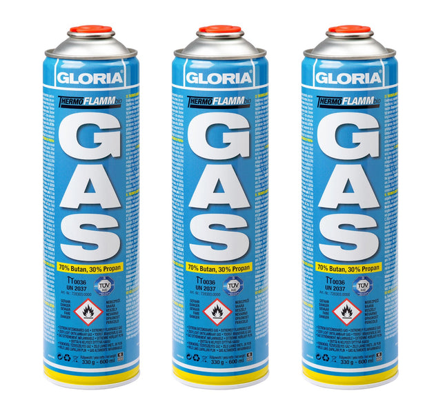 Cartouches de gaz Thermoflamm – Lot de 3, gaz universel avec durée de combustion jusqu’à +30 %